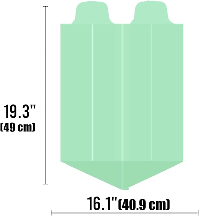 1-2 Gallon Flap Tie Compostable Trash Bags, 300 Count Small Compost Bags, Biodegradable Kitchen Garbage Bags, Food Scrap Waste Bags for Countertop Bin, ASTM D6400, US BPI Certified