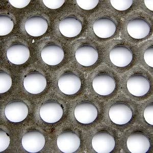 OnlineMetals A36 Carbon Steel Perforated Sheet, Unpolished (Mill) Finish, Hot Rolled, Staggered 0.5" Holes, ASTM A36, 0.06" Thickness, 16 Gauge, 12" Width, 24" Length, 0.6875" Center to Center