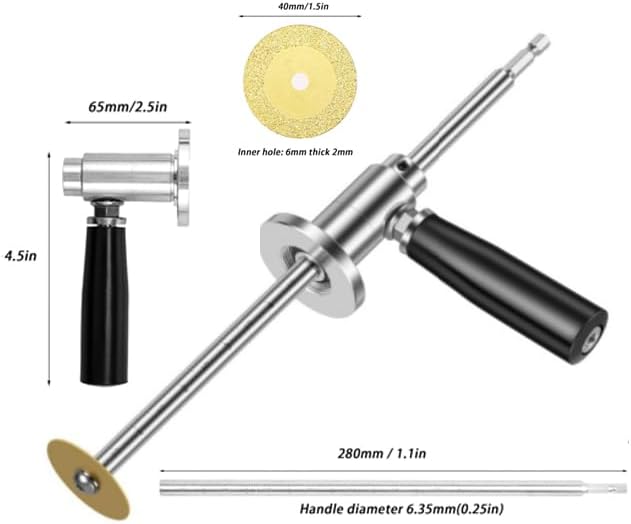 Inside Pipe Cutter for PVC Pipe, Upgraded Versatile PVC Pipe Cutter and Drill Attachment with Diamond Grit Cutting Wheel and Handle