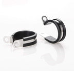 LOKMAN 20 Pack 1/4 Inch Stainless Steel Cable Clamp, Rubber Cushioned Insulated Clamp, Metal Tube Holder for Tube, Pipe or Wire Cord Installation