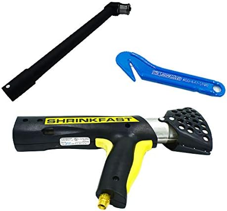 Shrinkfast 998 Propane Heat Gun, 200000 BTU, Ready to Use with 25' Hose, Regulator, Wrench, Hard Case, 2' Angled Extension, and Shrink Film Knife Made in the USA