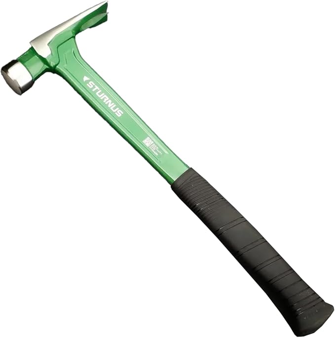 Sturnus Green 13oz Velocity Rip Claw Hammer – 13oz, Lightweight Aluminum & Ergonomic, Pro-Grade with Anti-Vibration Grip (Smooth Face, Long Handle)