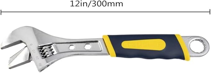 szhdxsy 12 inch pipe adjustable multifunctional wrench，3-in-1 Spanner with Box End/Hex Function， Adjustable Wrench，Portable labor-saving wrench, Movable Jaw,