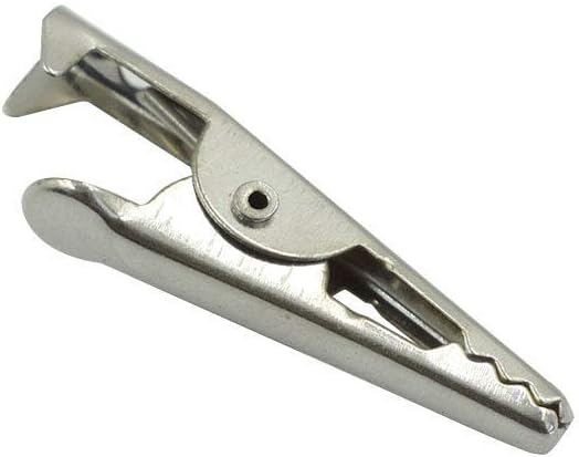 27mm/1.06" Alligator Clips Test Crocodile Clamps Silver Tone - (30 Pcs)