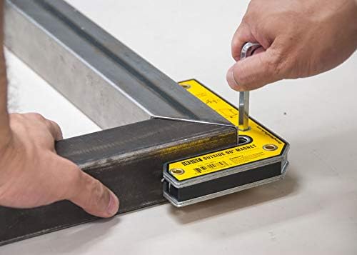 Strong Hand Tools, Angle Magnetic Square Kit, Inside/Outside Magnets, Fixed Angle, 90° (30°, 60°), Mag. Pull Force 20/33 lbs, 3″/5" Length, Welding Square, MLDT350