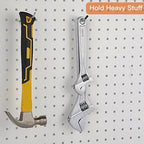 L Shape Pegboard Hooks, 4 Inch 50-Pack, Sturdy Galvanized Metal, Suitable for 1/4 and 1/8 Inch, Rubber Tipped, For Garage, Office, Kitchen, Store (Silver)