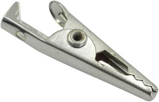 27mm/1.06" Alligator Clips Test Crocodile Clamps Silver Tone - (30 Pcs)