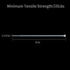 XINGO 100PCS Heavy Duty Cable Zip Ties, Premium Nylon, 50 Pound Tensile Strength, White, 8 Inch