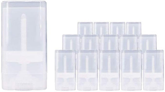 10PCS 15ml 0.5oz Clear Empty Plastic Oval DIY Lipstick Lip Balm Lip Gloss Tubes Deodorant Crayon Chapstick Tube Bottle Containers Oval Holder Case Pipe-VeraVaultWomen