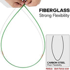 14FT Fiberglass Running Electrical Wire Glow Rods Wire Pulling with 8 Different Attachments, Fish Rods Electrical Kit and Fish Tape Wire Puller