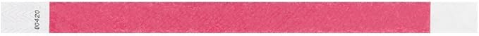 1,000 WristCo Cranberry Tyvek Wristbands for Events - Comfortable Tear Resistant Paper Bracelets ID Wrist Bands for Concerts Festivals Admission Party Identification
