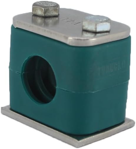 1 1/2" Tubeclo Standard Series Pipe Clamp, Polypropylene with 316 Stainless Steel Hardware, Weld Mounting