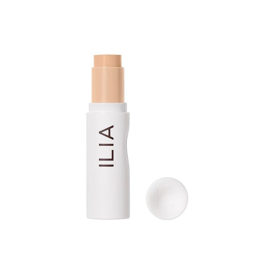 ILIA - Skin Rewind Complexion Stick - Foundation + Concealer + Skincare | Non-Toxic, Vegan, Cruelty-Free, Clean Makeup (7W - Poplar, 0.35 oz | 10 g)-VeraVaultWomen