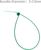 XINGO 100PCS Heavy Duty Cable Zip Ties, 8 inch Green Nylon, 50 Pounds Tensile Strength, Self-Locking