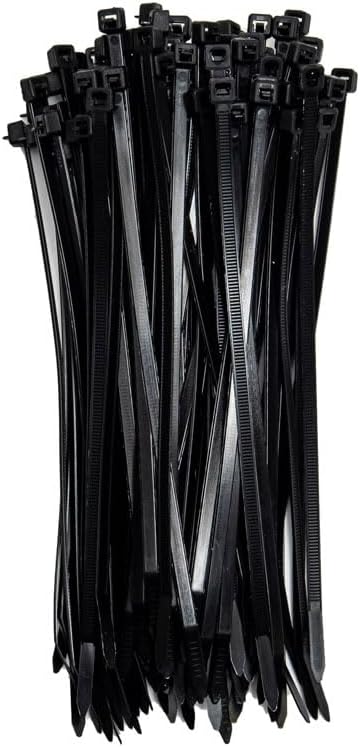 ZipTie.com 8-Inch Black Releasable Pawl Zip Ties - 50-lb Tensile Strength Cord Management - UL Listed Reusable Cable Ties - UL 21 Listed, UV Resistant, Indoor & Outdoor Multi-Purpose (100-Pack)