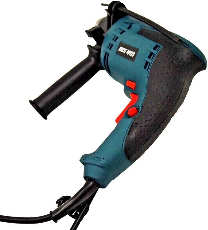 1/2" Corded Impact Hammer Drill - 9 AMP 1050W DIY Power Tool, 0-3000 RPM & 0-4500 BPM for Concrete, Brick, Masonry - Keyed Chuck with Side Handle