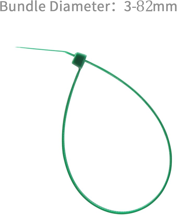 XINGO 100PCS Cable Zip Ties Heavy Duty, Premium Nylon Plastic Wire Ties with 50 Pounds Tensile Strength, Self-Locking Black Nylon Zip Ties for Indoor and Outdoor (12 inch, Green)