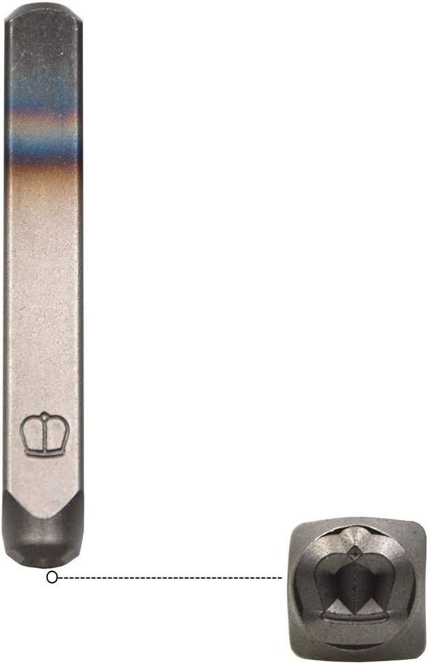 WKSTOOL Heavy Duty Carbon Steel Stamp Butterfly Symbol Logo Character Mark Code 1/4 6mm Hand Punch for Stamping Jewelry Sheet Metal Plate Mold Die Making