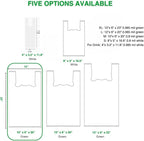 (Medium Size) OrangeBio Certified Home Compostable Shopping Bags, 500 Ct, 10" x 6" x 20", Medium, Hold 20 lbs, Thank You, Grocery, Take Out, T Shirt, To-go bags for Retail, Restaurant