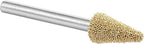 Kutzall Original Taper Rotary Burr, 1⁄8" Shaft, Fine - Wood Carving Bit for Dremel, Foredom, DeWalt, Milwaukee. Abrasive Tungsten Carbide, 1⁄4" (6.3mm) Head Dia. X 1⁄2" (12.7mm) Length, T-14-EG