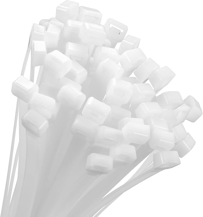 26 inch White Zip Ties Heavy Duty 60 PCS, 200 LBS Ultra Exclusive Strong Plastic Wire Ties, Large Cable Ties Extra Long Tie Wraps, Indoor and Outdoor UV Resistant