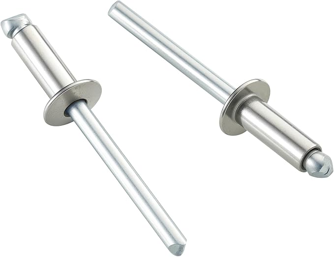 100pcs 3/16" x1/2" Stainless Blind Rivets,Pop Rivets,304 Stainless Steel Grip and Steel Mandrel, 4.8 x 12mm