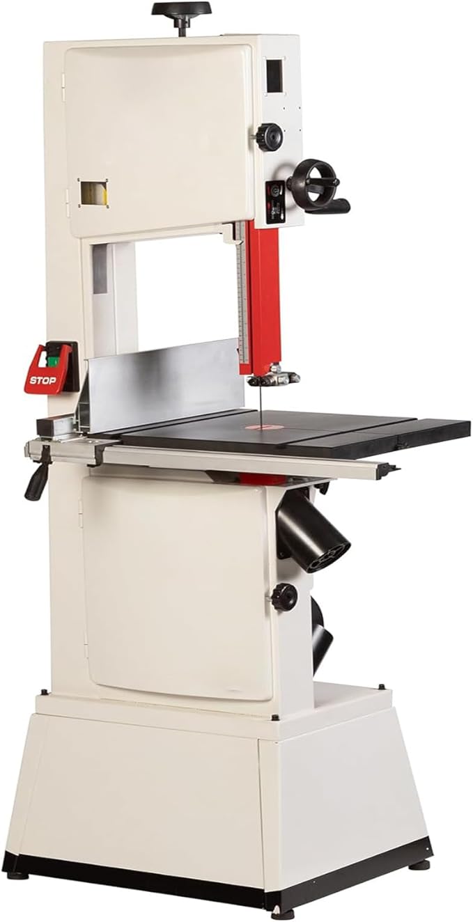 14-Inch Woodworking Bandsaw with 1-3/4 HP Motor Dual Voltage, 115/230V Heavy-Duty Worktable & Precision Fence, 13" Resaw Capacity, Dust Ports for Precision Wood Cutting (Coated Version)