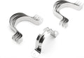 10Pcs 2 Inch Stainless Steel Large Conduit Clamps, Two Hole Strap U Bracket Rigid Pipe Strap Metal U Clamp Conduit Strap Tension Clips U-tube Clamp Heavy Duty