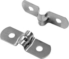 Hordion 50Pcs M5 Two Hole Strap U Bracket, M5 Rigid Pipe Strap Stainless Steel Conduit Clamp for Fixing Pipe (3/16 Inch)