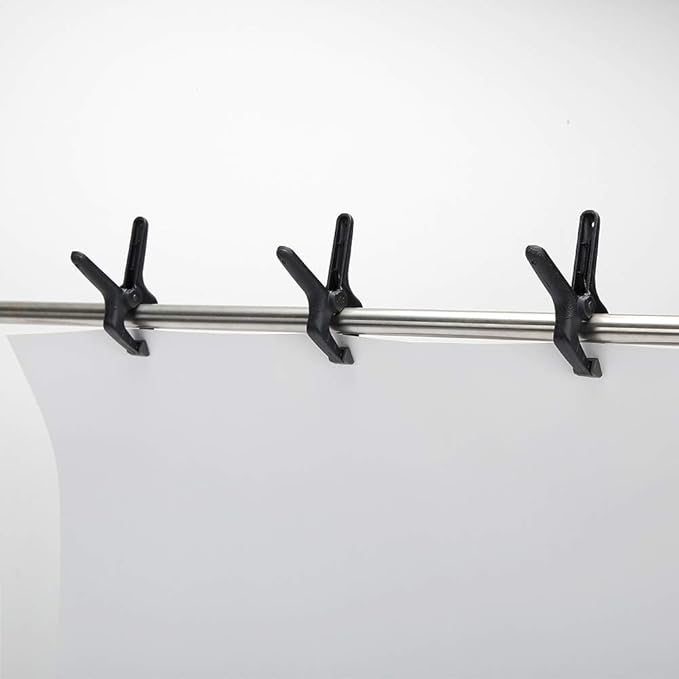 Amazon Basics 14-Piece Nylon Spring Clamp Set, 6 Pack of 3-3/8-inch, 4 Pack of 4-1/2-inch, 4 Pack of 6-1/2-inch, Black/Grey