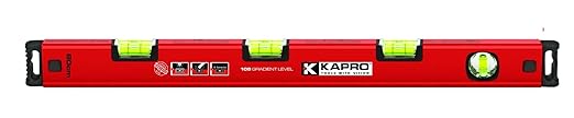 Kapro - 105 Topgrade Gradient Box Level - With Slope Measurements - Features Pre-Set Sloped Vials, Rubberized End Caps, Finely Milled Precision Surface - Hand Calibrated - Aluminum - 24 Inch