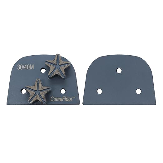 Concrete Floor Grinding Discs, Diamond Metal Grinding Tooling for Lavina Grinders, Concrete Preparation & Thin Epoxy Remove, Double Segments 30/40 Grit Medium Bond, Pack of 9