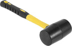 3 PCS 16 OZ Black Rubber Mallet Hammer, Rubber Mallet with Non Slip Handle for Camping, Woodworking and Flooring