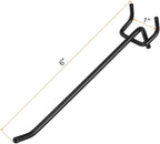 HARFINGTON 25pcs Pegboard Shelving Hooks 6" Stainless Steel Peg Board Display Hook Hanging Holders Wall Mount Organize Tools for Workbench Garage Kitchen Store, Black