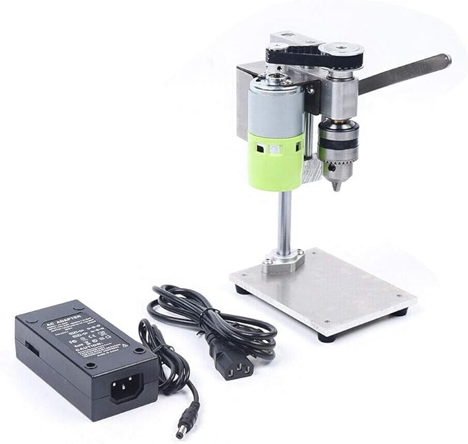 Mini Bench Drilling Machine Drill Press Bench Top 1:2 Speed for Jewelers Wood Metal Work 100-240V 1000-4500RPM (100W-795 Motor)