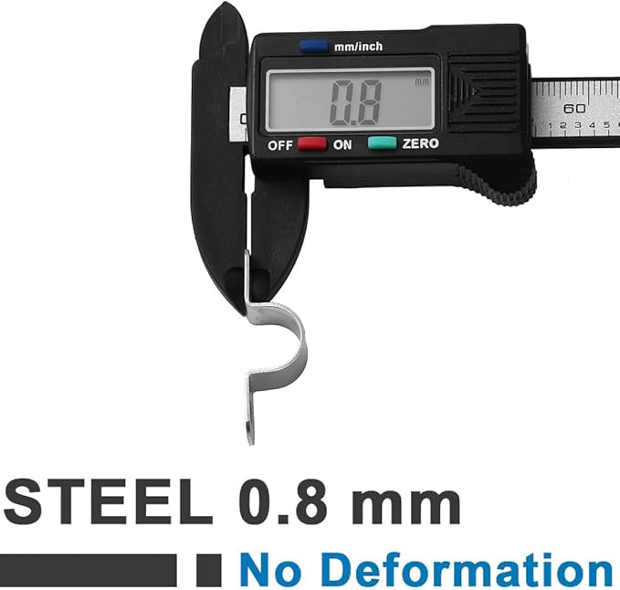 1/4 Inch Stainless Steel Conduit Clamps 2 Hole Pipe Clamps U Pipe Bracket Conduit Fixing Clips, Universal Clamp for Cylindrical Components - Fits OD 6 mm (Approx. 1/4") | 20 Pcs