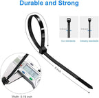 Zip Ties 8 inch Black Zip Ties 5000 Pack(5×1000), Wire ties with 50lb Tensile Strength, UV Resistant Cable Ties, Self-locking Plastic Ties for Indoor and Outdoor Use, by Tantti.