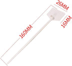 6 in Marker Nylon Cable Ties, Plastic Water Proof Tags, Self-Locking Written-on Cable Marker, Security Seals Label for Cabling, Wire Marking Label, Shipping Hanging Tags - White/ 100pcs