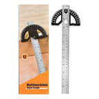 Protractor Angle Finder Carpenter Square Adjustable Aluminum Protractor Square and Angle Gauge for Carpenters & Woodworking Hobbyists with 0-180 Degrees Measuring Tool (12inch)