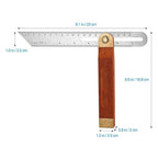 DOITOOL 1PCS 9 Inch Sliding T-Bevel Gauge Woodworking T Bevel Angle Finder with Hardwood Handle and Metric Marks