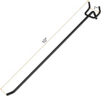 HARFINGTON 25pcs Pegboard Shelving Hooks 10" Stainless Steel Peg Board Display Hook Hanging Holders Wall Mount Organize Tools for Workbench Garage Kitchen Store, Black