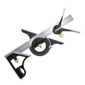 Combination Square,12 Inch Combination Square Angle Ruler, Stainless Steel Adjustable Angle Square, 90 Degree Right Angle Ruler