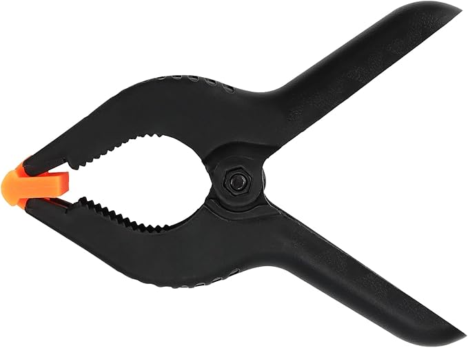 MOUYAT 20 Pack 6 Inch Plastic Spring Clamps, Heavy Duty Spring Clamps, Strong Backdrops Clamps for Woodworking, Canvas, DIY Projects, Photo Studios, Black
