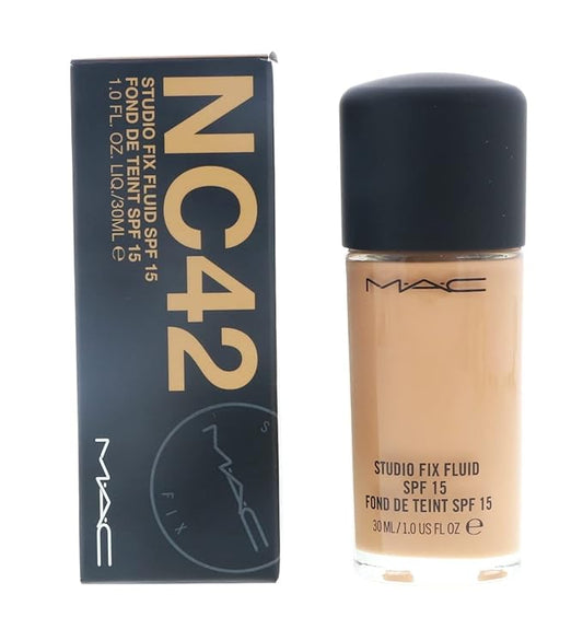 MAC Studio Fix Fluid Foundation SPF5, NC42, 1 Count, 1 Ounce-VeraVaultWomen