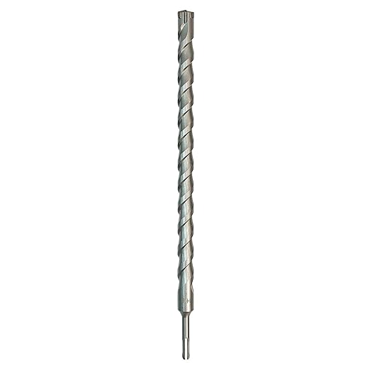 1-1/8 Inch x 18 Inch SDS Plus Rotary Hammer Drill Bit, Carbide Tipped for Brick, Stone, and Concrete (1-1/8" x 18")