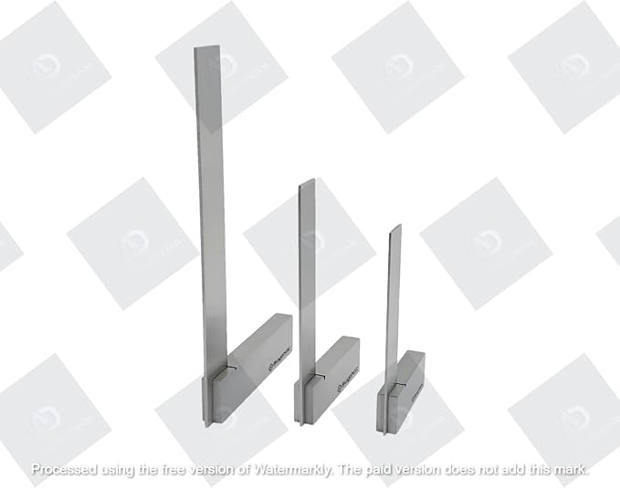A.D. International Steel Machinist Try Square DIY General Woodworking clamp Workshop Machine Tools (Set of 3 Sizes)