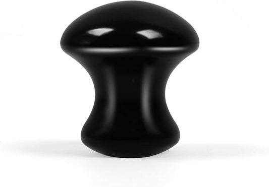 1 Pc Mushroom Jade Gua Sha Facial Tools, Jade Roller Guasha Massage Black Jade Stone Mushroom Shaped Face Lift Remove Wrinkles Massager for Women Spa, Gua Sha Massage Knobs for Body Relaxing-VeraVaultWomen