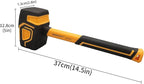 BOOSDEN Rubber Mallet, 36 oz Rubber Mallet Hammer, Rubber Hammer with Hook, Mallet Hammer with Solid Head & Ergonomic Grip Handle, Soft Face Hammer, No Damage for Flooring, Woodworking and Camping