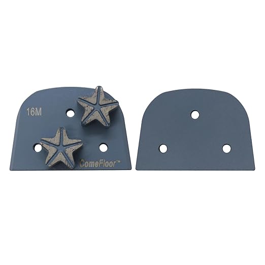 Concrete Floor Grinding Discs, Diamond Metal Grinding Tooling for Lavina Grinders, Concrete Preparation & Thin Epoxy Remove, Double Segments 16 Grit Medium Bond, Pack of 9