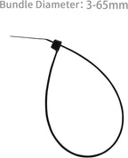 XINGO 100PCS Cable Zip Ties Heavy Duty, Premium Nylon Plastic Wire Ties with 50 Pounds Tensile Strength, Self-Locking Black Nylon Zip Ties for Indoor and Outdoor (10 inch, Black)